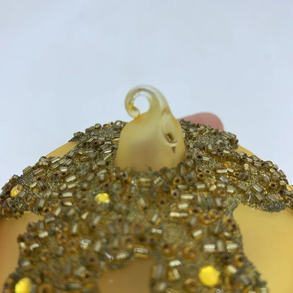 Vtg Amber Finial Ornament 8